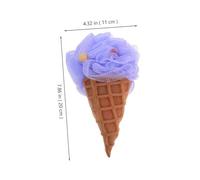 IWOWHERO 2pcs Reusable Ice Cream Shower Sponge for Women Soft Gentle Exfoliating Bath Scrubber with Rich Foam Cute Decorative Body Cleaning Puff Accessories for Shower Bath