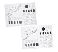 IWOWHERO 2Pcs Reusable Silicone Manicure Mat Portable Nail Art Cushion Pads for Hand and Toe Practice Non-slip Nail Supply and Beginners