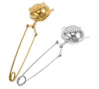 IWOWHERO 2pcs Reusable Stainless Steel Tea Infuser with Ultrafine Mesh Strainer for Loose Leaf Tea Mess Brewing Precision Filter for Home and Office