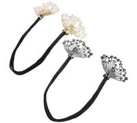 IWOWHERO 2pcs Rhinestone Hair Bun Curler French Styling Tool for Elegant Updos Rhinestone Design for Weddings and Special Occasions