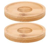 IWOWHERO 2pcs Rotating Whiskey Glass Coasters, round Cup Pads with Smooth Rotation, Safe Natural Aesthetic for Bar Home Drinking Experience