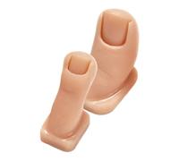 IWOWHERO 2pcs Silicone Fake Feet for Nail Practice Flexible Soft Fake Toenail Training Toes for Acrylic Nail Art Painting and