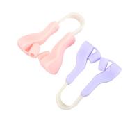 IWOWHERO 2pcs Silicone Nose Slimming Clips Nose Lifter Corrector Clip with Soft Silicone Pads for Adult Beauty Shaper Enhancer in Pink and Purple
