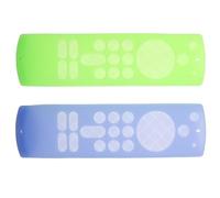 IWOWHERO 2Pcs Silicone Remote Protector Case for 3rd Gen Voice Remote Luminous Blue and Green Silicone Cover Sleeve for Control Replacement Protective Shell