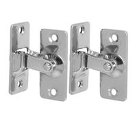 IWOWHERO 2pcs Sliding Door Lock Stainless Steel Flip Gate Latch for Interior Barn Doors Cabinets Bathroom Closet Security with Smooth Operation and Right Angle Installation