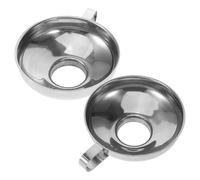 IWOWHERO 2Pcs Small Stainless Steel Wide Mouth Funnels for Filling Mini Urns and Ashes Keepsakes, Sturdy Mini Funnels for Perfume Dispensing and Cremation Use in Memorial and Pet Urns