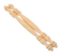IWOWHERO 2pcs Solid Wood Spindles for Furniture and Indoor Stairs Unfinished Decorative Wood Balusters with Classic Roman Column Head Design Craft Elements for Home and Restaurant Decor