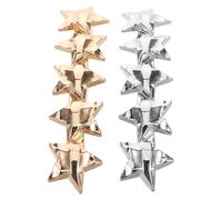 IWOWHERO 2PCS Star Barrettes for Women Zinc Alloy Spring Clips Strong Hold for Thick Hair Elegant Hair Accessories in Gold and Silver Jewelry