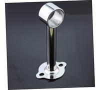IWOWHERO 2pcs Thickened Stainless Steel Hanging Seat Mounting Chrome Shape Heavy Rods Support Drying Tube Closet Hanging Rod Round Silver