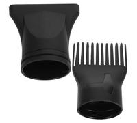 IWOWHERO 2Pcs Universal Hair Dryer Attachment Nozzle Set Comb and Diffuser Plastic Blow Dryer Concentrator for Hair Styling and Drying for Salon and Home Use