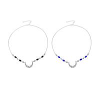 IWOWHERO 2Pcs Vintage Moon Style Bridal Forehead Decoration Hollow Out Natural Stone Crystal Hair Jewelry Elegant Bride Tiara for Weddings Proms Parties Valentine S Day