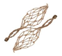 IWOWHERO 2pcs Vintage Twine Rope Wine Bottle Holder Wine Jar Carrier Tote Bags for Travel Home Bar Storage Sturdy Mesh Net Bag and Decorative Display