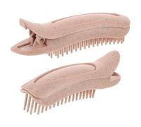 IWOWHERO 2Pcs Volumizing Hair Root Clips Candy Color Bangs Curlers for Natural Fluffy Hair Styling Orange Red with Jaw Clamp Suitable for Women and