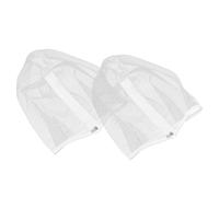 IWOWHERO 2pcs White Disposable Makeup Protector Hood for Bachelorette Party Hair Shield, Full for Wedding Guests and Clothing Store Fitting Rooms