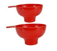 IWOWHERO 2pcs Wide Mouth Canning Funnels for Kitchen Use Plastic Jam and Liquid Filling Bottles Tool Spill-resistant Design for Oil Juice Dry Ingredients Versatile Household Funnel
