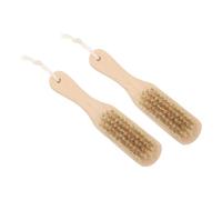 IWOWHERO 2pcs Wooden Foot Sole Scrubbers Pedicure Tools Callus Remover for Smooth Skin Portable Exfoliating Foot File Brush for Home and Professional Use