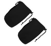 IWOWHERO 2PCS XL Camera Lens Pouch Bag Shockproof Neoprene Thermal Insulation Protector for Lens Accessories Drawstring Case for Moisture Dust and Impact Protection