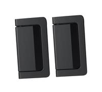 IWOWHERO 2pcs Zinc Alloy Furniture Handle Invisible Embedded Wardrobe Pull Handles Flush Mount Cupboard Door Pulls Easy Install Practical Design for Cabinets and Wardrobes