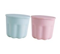 IWOWHERO 2sets Makeup Brush Rinsing Bowl Silicone Cleaning Kit for Makeup Brushes Compact Design for Easy Storage
