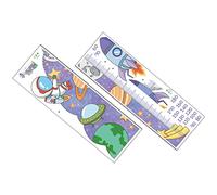 IWOWHERO 2sheets Removable Astronaut Height Chart Decals for Boys and Girls Rooms Fun Spaceman Design Wall Stickers for Nurseries and Kindergartens Easy to Apply Each
