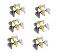 IWOWHERO 3 Boxes Metal Nail Rivet Studs Punk Cone Spikes Flat Bottom Studs for DIY Nail Art Decorations Gothic Metallic Charms for Women Salon Home Crafts