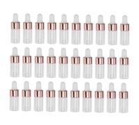 IWOWHERO 30Pcs Clear Glass Dropper Bottles Refillable Aromatherapy Essential Oil Bottles for Travel DIY Blends Soap Making and Scientific Crafts