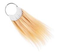 IWOWHERO 30pcs Human Hair Color Sample Ring for Dyeing and Waxing Experiments Real Hair Strands for Hairdressers and Home Use for Testing and Techniques