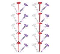 IWOWHERO 30pcs Metal Toothpaste Tube Squeezer Roller Tool with Removable Design for Bathroom and Travel Space-Saving Tube Key Dispenser in Silver Red Purple