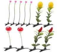 IWOWHERO 30pcs Plant Bean Hair Clips Cute Grass Headwear Barrettes for Women Girls Adorable Hairpins for Costumes Decoration Creative Accessories for Party Everyday Use