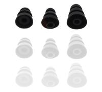 IWOWHERO 36pcs In-ear Silicone Earphone Tips Replacement Covers, Assorted Black White, 3 Sizes Earbud Caps for Comfortable Fit and Noise Isolation Random Color