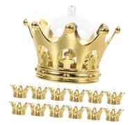 IWOWHERO 36pcs Princess Crown Candy Containers Gilded Chocolate Packaging Boxes for Weddings Birthdays Party Favors Compact Portable Candy Case for Elegant Event Decorations