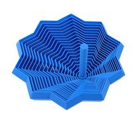 IWOWHERO 3d Printed Expandable Star Fidget with Handle, Medium Blue Spiral Honeycomb Sensory Aid for Adults, Math Geometry Stress Relief Tool for Focus and Occupational Therapy