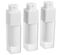 IWOWHERO 3Pcs 30ml Square Frosted Cosmetic Bottles Refillable Airless Pump Containers Leak-Proof Toiletry Dispenser for Skincare Travel 12.4 x 3.6 x 3.6cm