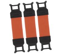 IWOWHERO 3pcs Adjustable Elastic Phone Hand Strap Orange Mobile Device Grip Band for One-handed Operation Drop Prevention Compatible with Smartphones and Tablets