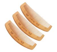 IWOWHERO 3pcs Anti-static Wooden Comb Portable Engraved Detangling Combs for All Hair Types Home Dorm Use Skin-friendly Scalp Stimulating