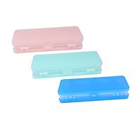 IWOWHERO 3pcs Capacity Pen Case Dual Sided Translucent Pencil Box for Students Stylish and Practical Stationery Organizer for School and Office Supplies Blue White Green