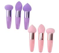 IWOWHERO 3Pcs Dual-use Makeup Sponges for Foundation Concealer Blusher Powder Highlighter Soft Fluffy Skin-friendly Cosmetic Accessories for Daily and Professional Beauty Application