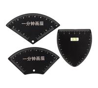 IWOWHERO 3pcs Eyebrow Stencil Kit with V Fan and Half-fan Shapes for Precise Brow Shaping and Symmetry Portable Plastic Caliper Ruler Templates for Women Beginners and Makeup Artists