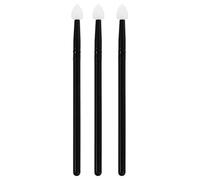 IWOWHERO 3pcs Eyeshadow Makeup Brush Set White Bristles, Black Handle Cosmetics Eye Shadow Applicators for Women, Fluffy Eye Makeup Tools Suitable for Beginner and Professional Use