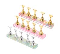 IWOWHERO 3pcs False Nail Holder: Magnetic Nail Stand For Press On Painting - Display Tool For Diy & Salon Use - Manicure Practice Supplies