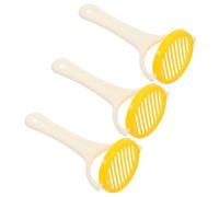IWOWHERO 3pcs Foldable Plastic Queen Marking Tool with Handheld Handle for Beekeeping Management Yellow Queen Marker Cage for Easy Capture and Safe Hive Protection Compact Design for