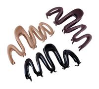 IWOWHERO 3pcs Hair Claw Clips for Thick Hair Matte Plastic Material with Wave Structure Design for Everyday Use
