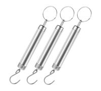 IWOWHERO 3PCS Mechanical Spring Hook Scale Portable Hanging Balance with Clear Dial for Kitchen Travel Luggage Weighing Lightweight