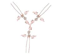 IWOWHERO 3pcs Metal Hair Chopsticks Chinese Hair Pins Women Forks Crystal Leaves Stick for Bun