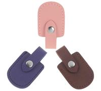 IWOWHERO 3Pcs Pedicure Scissor Protective Sleeve Set, Nail Cuticle Scissors Covers in Dark Brown, Light Pink, and Dark Blue, PU Material Cuticle Nipper Bags for Manicure and Pedicure Tool