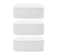 IWOWHERO 3Pcs Refillable Wipes Dispenser Box with Lid Plastic Wet Wipes Container for Home and Bathroom White Desktop Tissue Holder for Makeup