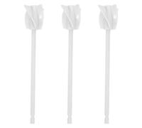 IWOWHERO 3pcs Resin Mixer Paddles for Drill - White Plastic Epoxy Stirring Tools - Reusable Paint and Resin Mixing Accessories for DIY Casting and Craft Projects