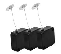 IWOWHERO 3pcs Retractable Theft Cable Lock Box with Steel Wire Rope Security Tether for Tablets Phones and Remotes Compact Automatic Reel for Travel and Home Use