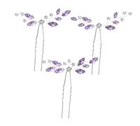 IWOWHERO 3pcs Rhinestone Bridal Hair Pin Elegant Wedding Hair Accessories for Brides Sparkly Forks for Updos and Special Occasions for Bridesmaids and Wedding Guests