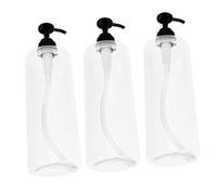 IWOWHERO 3pcs Round Shoulder Press Pump Bottle Dispenser for Shower Gel Hand Soap Empty Refillable Subpackaging Accessory